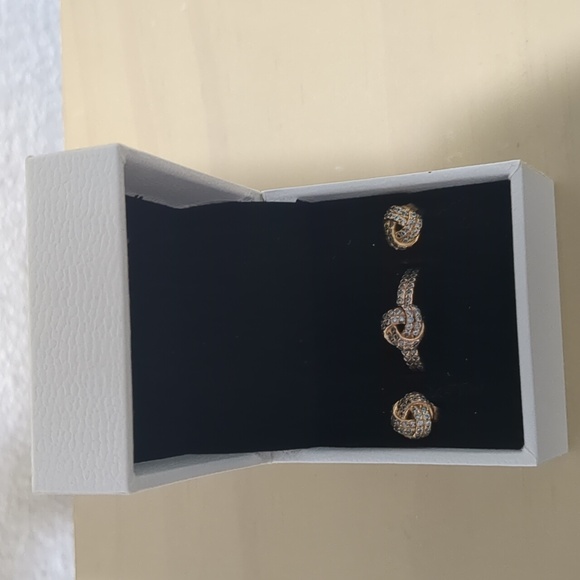 PANDORA RING AND EARRING SET - Picture 2 of 3